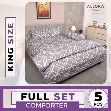Ash Stripe Comforter Full Set