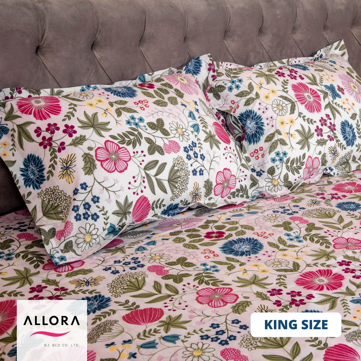 Blue Print Bed Sheet ALLORA