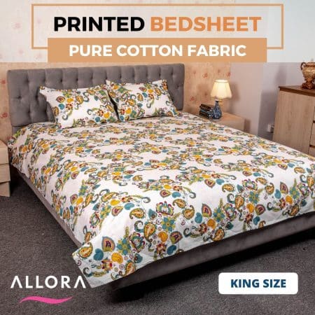 Maple Leaf Print Bed Sheet