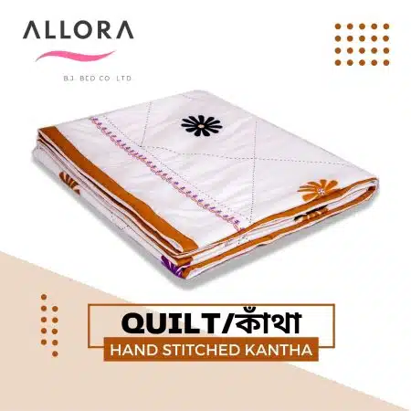 White Embroidery AC Quilt / Bed Cover includes 2 Pillow Cover