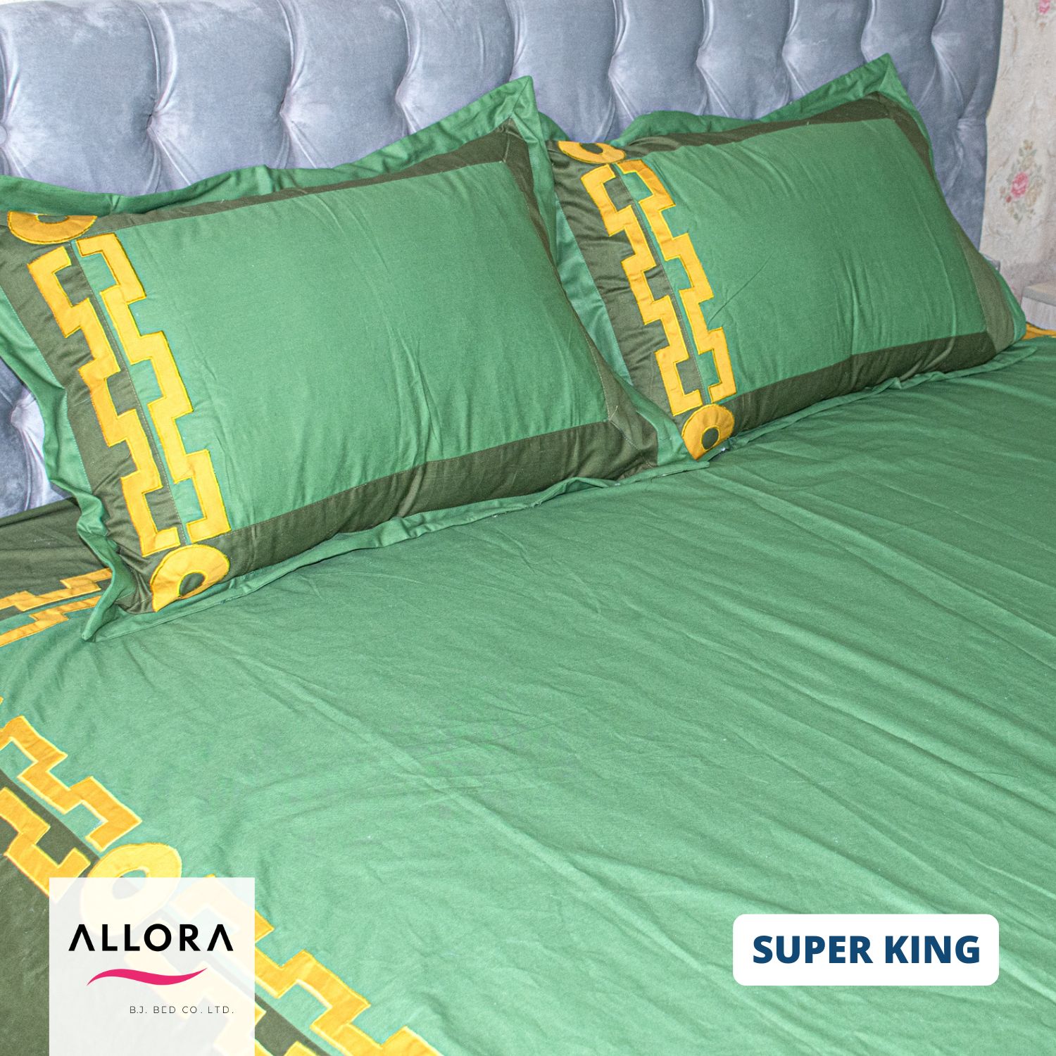 Green Applique Bedsheet