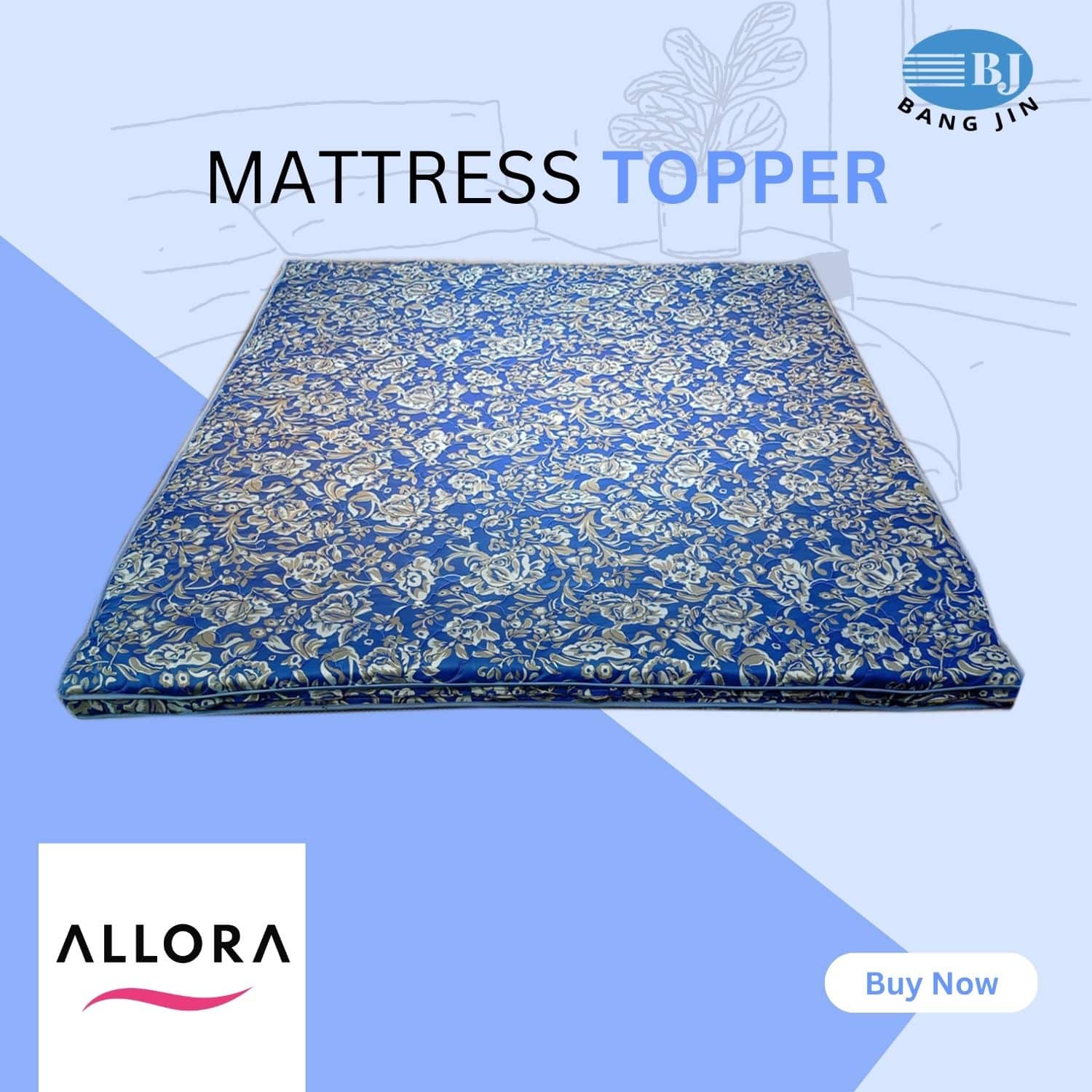 mattress topper blue king size