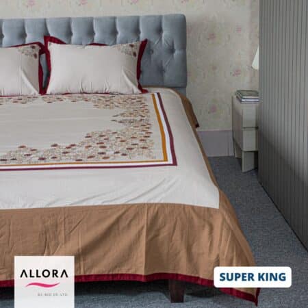 Brown Embroidery Bedsheet