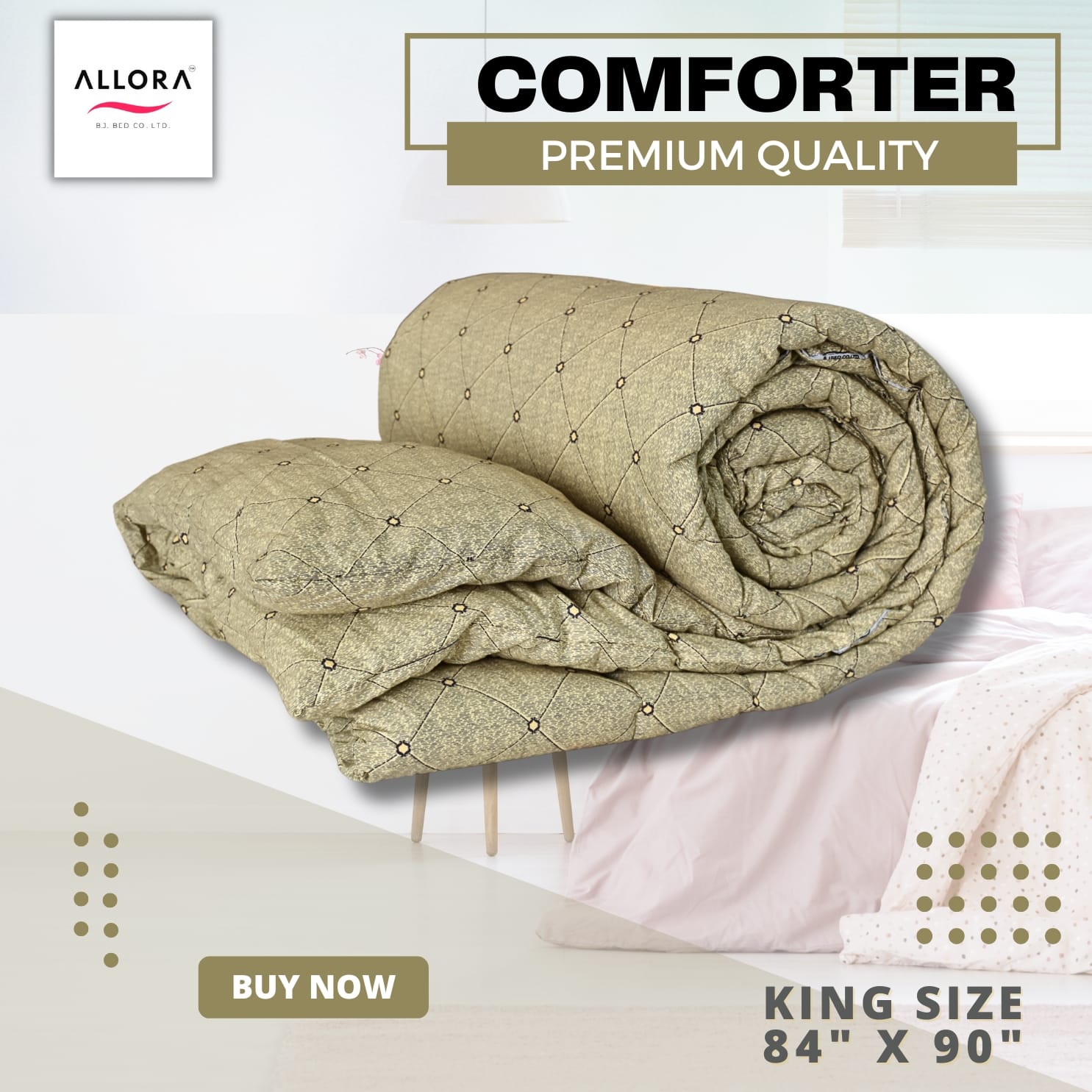 Golden Print Comforter
