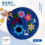 Blue Applique Baby Playmat 50" x 50"