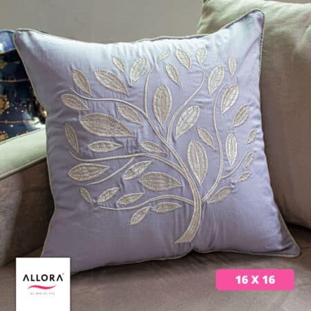 Grey Embroidery Cushion Cover For Sofa - Living Decor