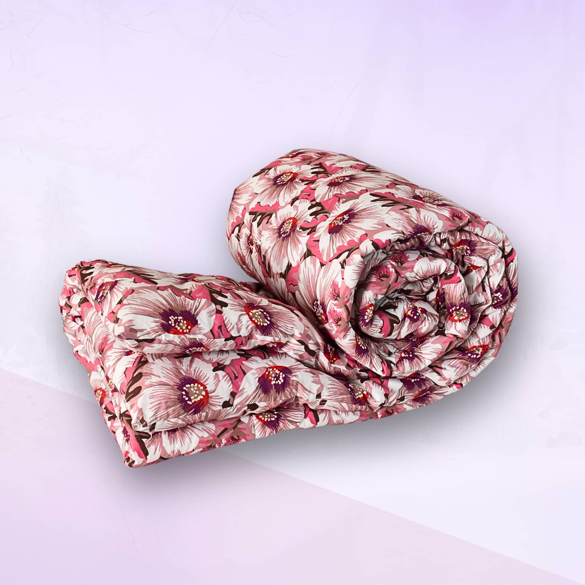 China Rose Print Comforter – Pink