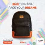 School Bag Backpack - Black