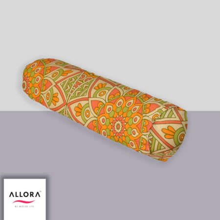 Alpana Print Side Pillow Cover - Orange