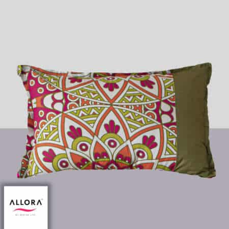 Alpana Print Head Pillow Case - Magenta
