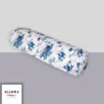 Blue Flower White Printed Side Pillow Case