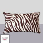 Zebra Print Head Pillow Cover - Maroon