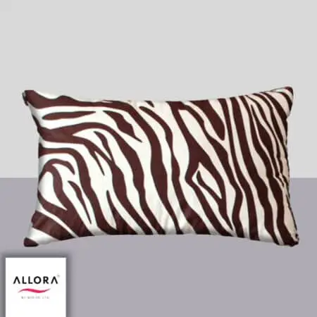 Zebra Print Head Pillow Cover - Maroon