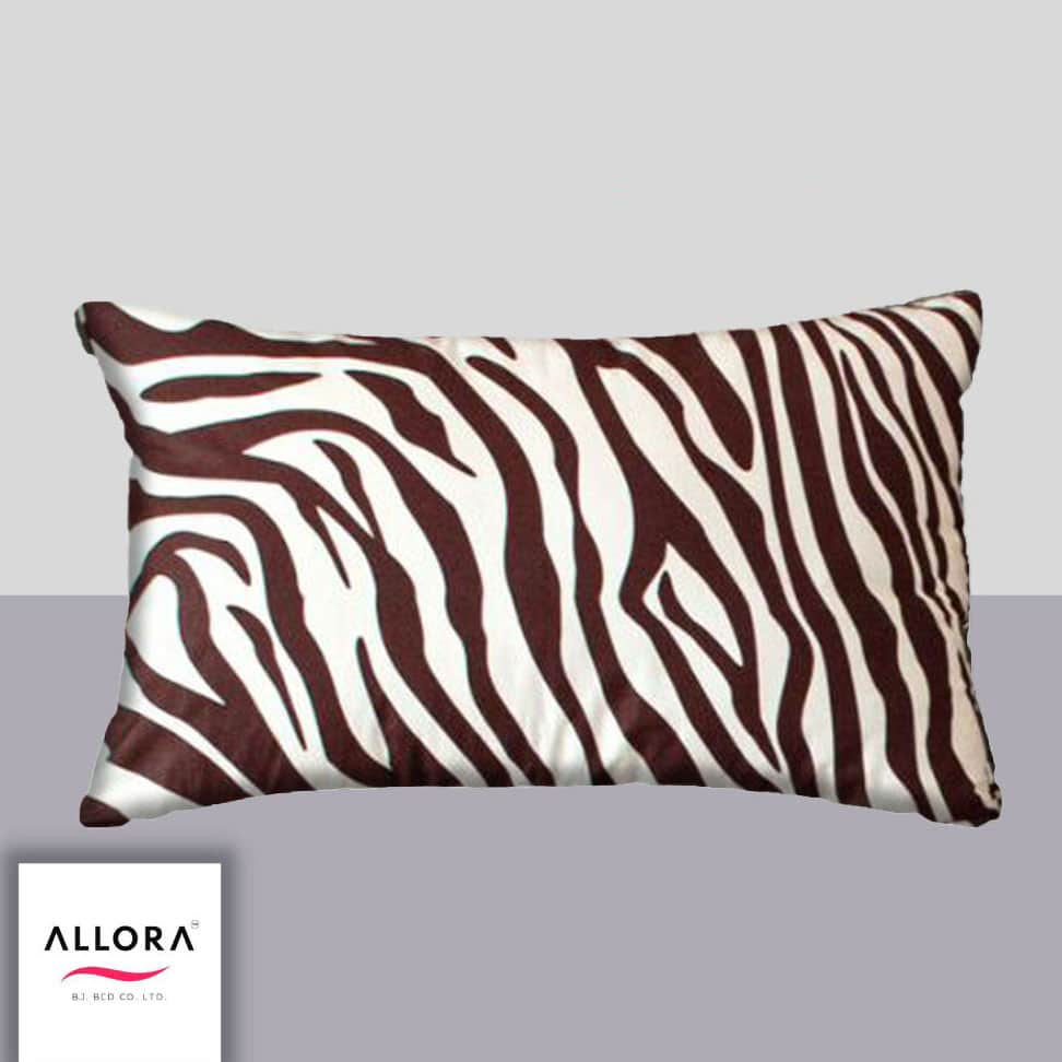 Zebra Print Head Pillow Cover – Maroon