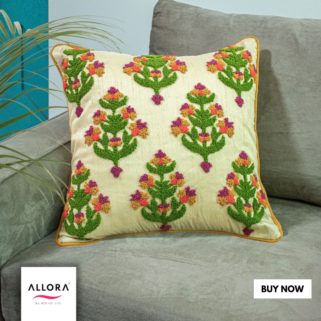 Tree Chenille Embroidery Cushion Cover