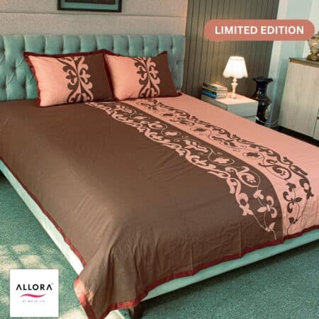 Twilight Mocha Appliqué  Bed Sheet