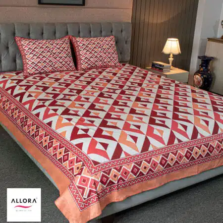 Pattern Play Print Bed sheet - Maroon Magic