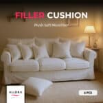 White Filler Cushion for Sofa Bundle of 6 Pcs