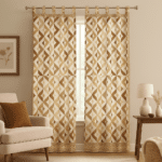Allora Pattern Play Printed Curtain Pair – Brown Magic