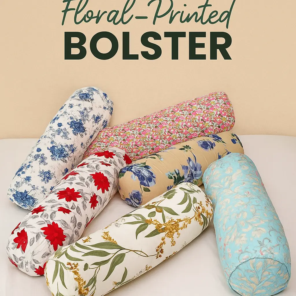 Assorted Bolster Pillow Cover – 5 Pcs Bundle