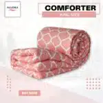 Aqua Grid Comforter - Pink