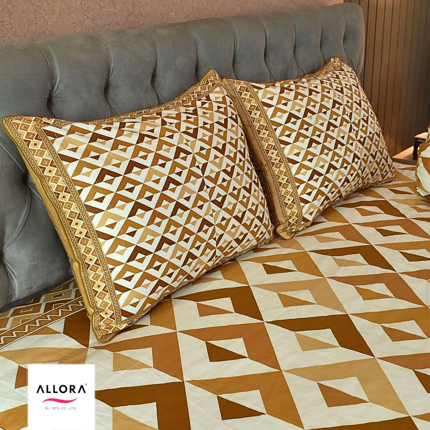 Pattern Play Comforter Bedding Set - Brown Magic (5Pcs) - Image 4