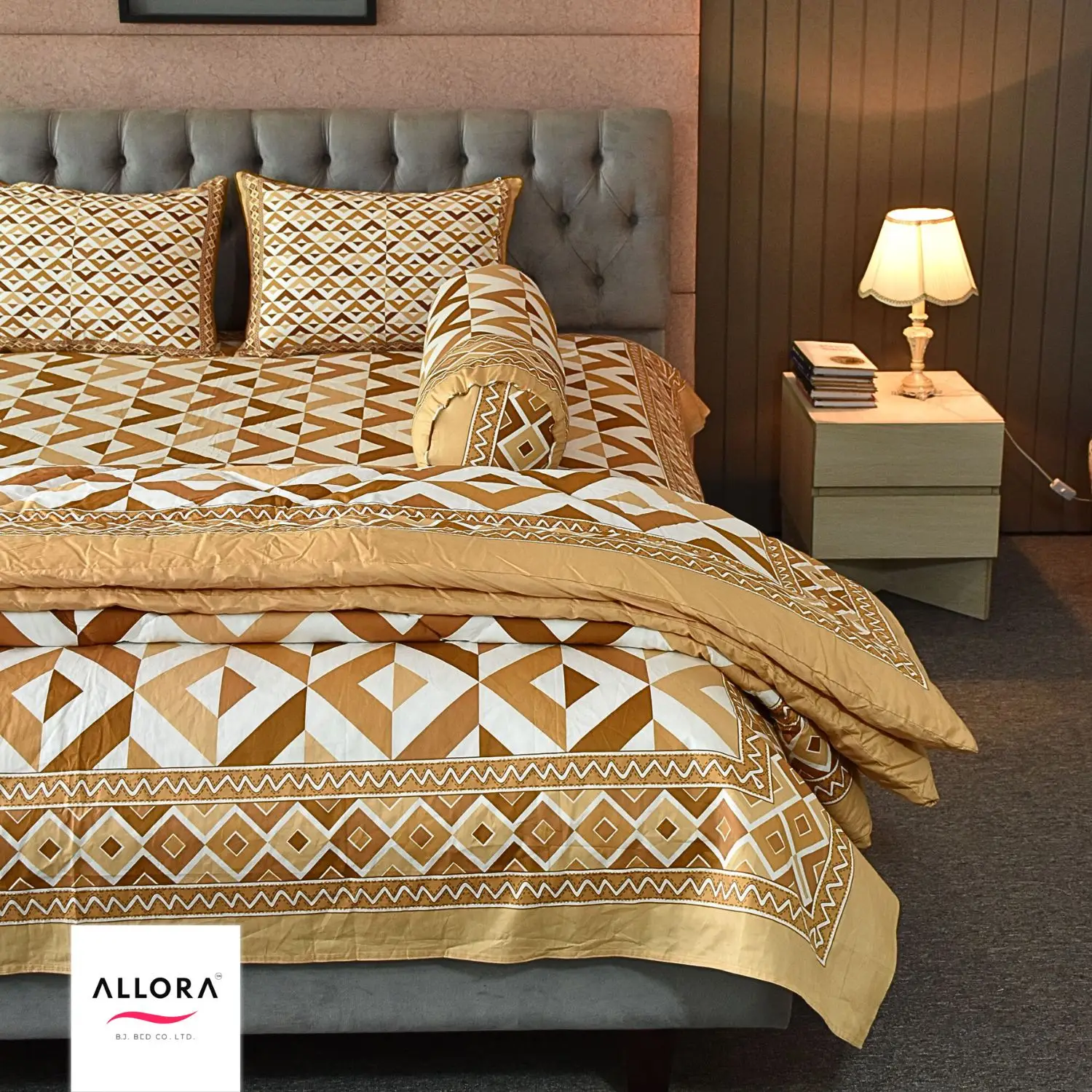 Pattern Play Comforter Bedding Set - Brown Magic (5Pcs) - Image 3