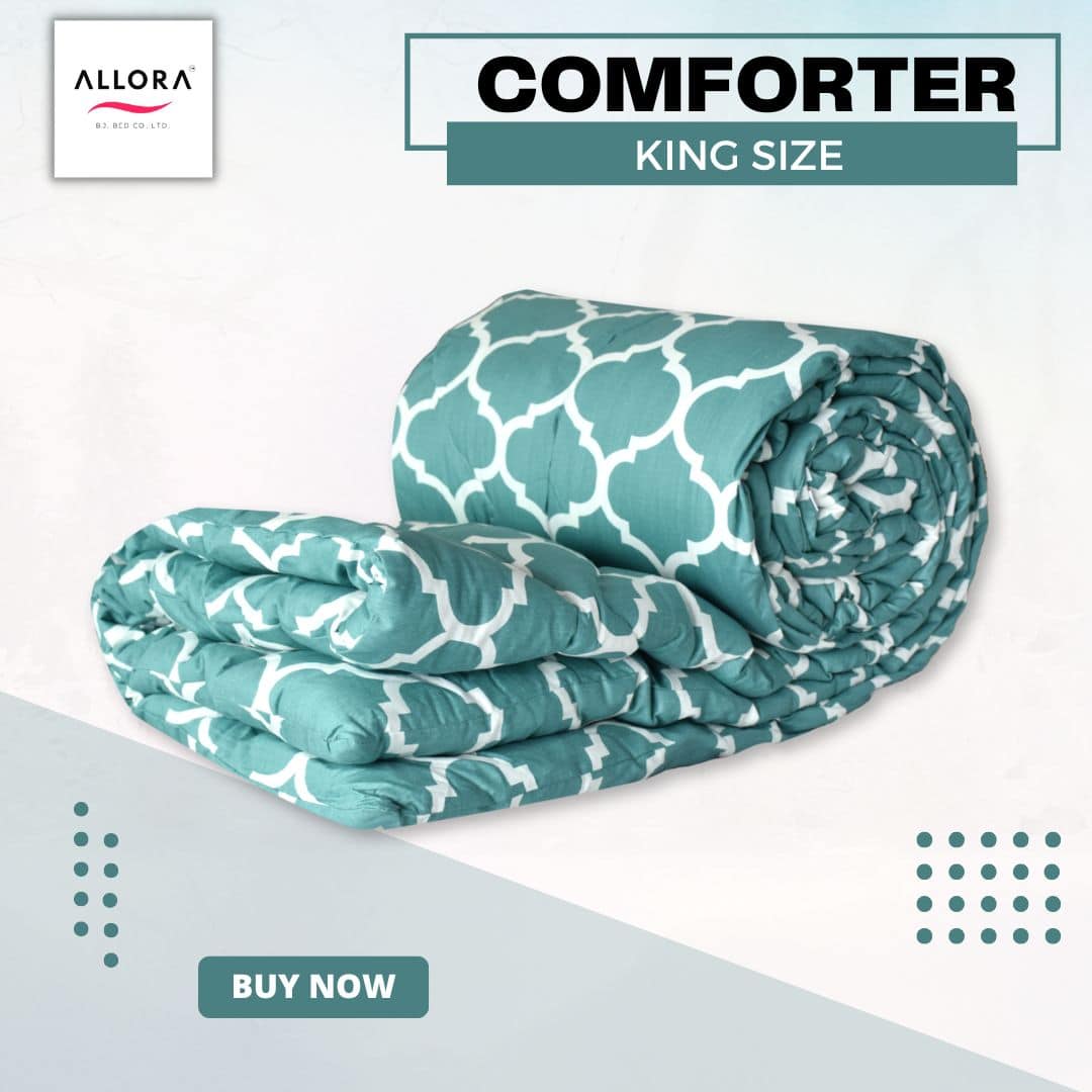 Aqua Grid Comforter – Pastel