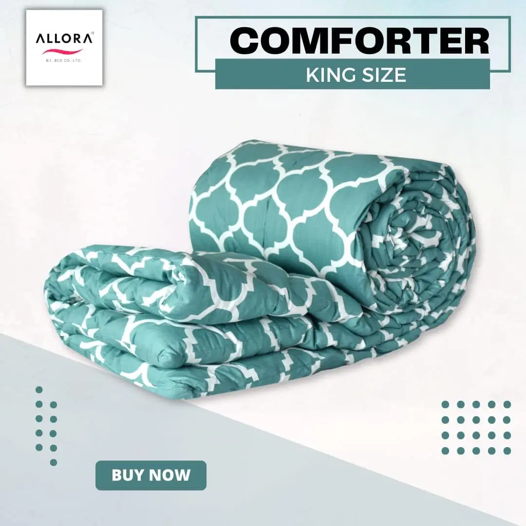 Aqua Grid Comforter – Pastel