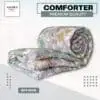 Watercolour Flora Comforter - Grey