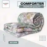 Watercolour Flora Comforter - Grey