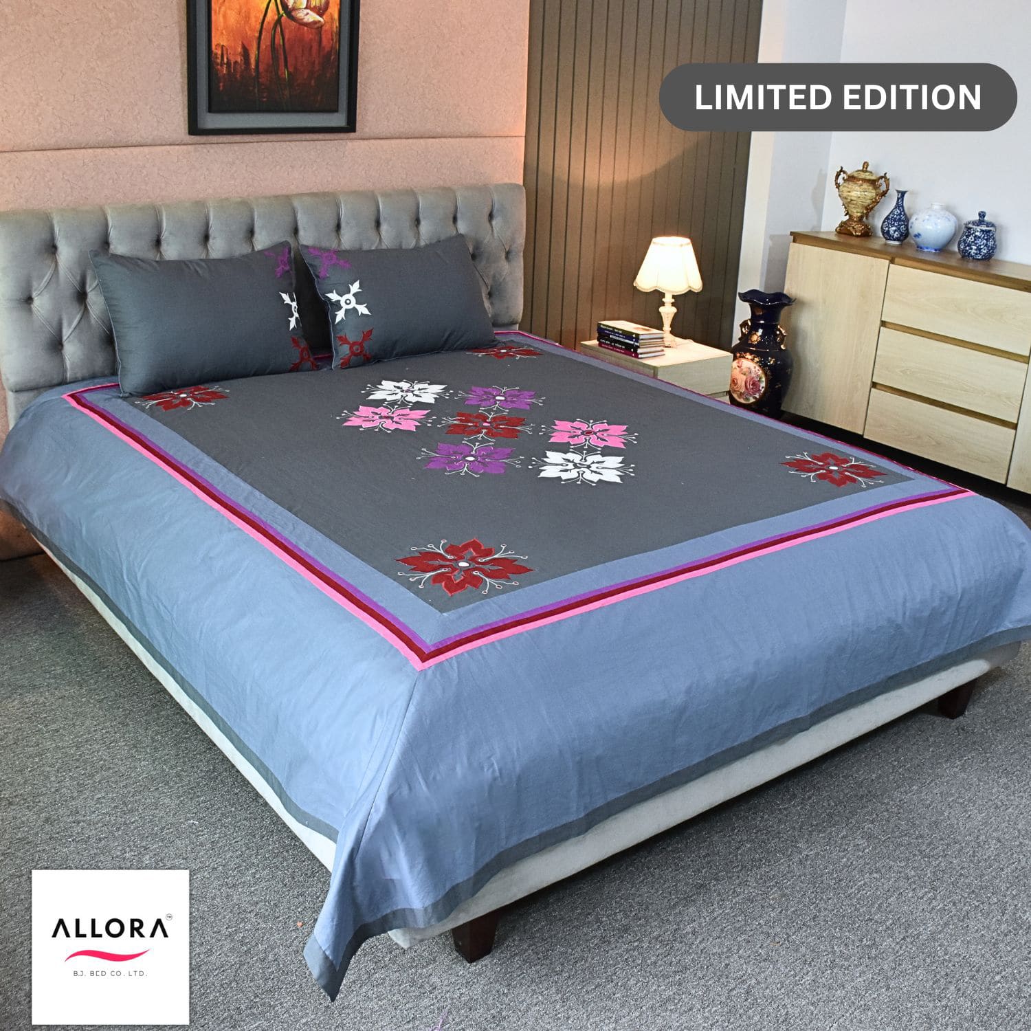 Moonlit Embroidered Bed Sheet