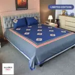 Royal Indigo Embroidery Bed Sheet