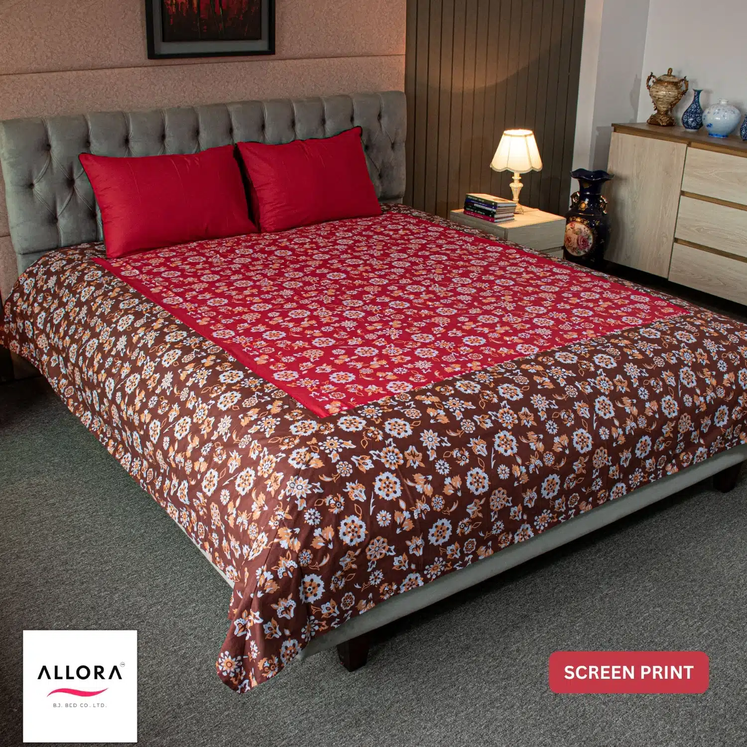 Brownberry Garden Screen Print Bed Sheet