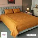 Majestic Glow Screen Printed Bed Sheet