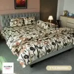 Wild Petal Comforter Bedding Set - Black (5Pcs Set)