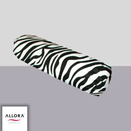 Zebra Print Side Pillow Cover - Black