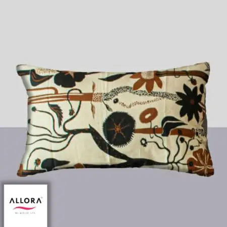 Wild Petal Head Pillow Cover - Black