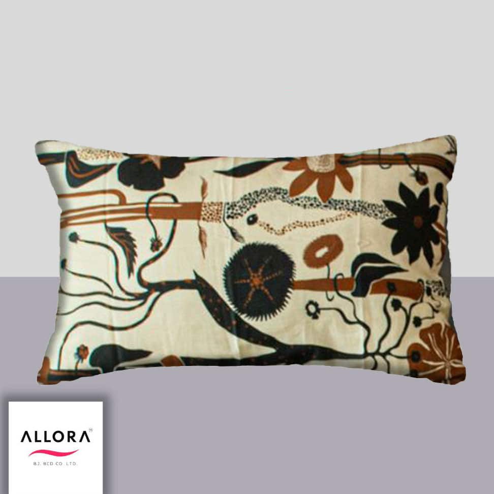 Wild Petal Head Pillow Cover – Black