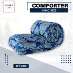 Regal Block Motif Print Comforter - Blue