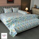 Leaf & Light Comforter Bedding Set – Mint (5Pcs Set)