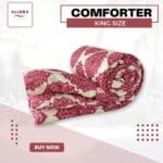 Regal Block Motif Print Comforter - Magenta