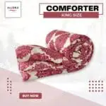 Regal Block Motif Print Comforter - Magenta