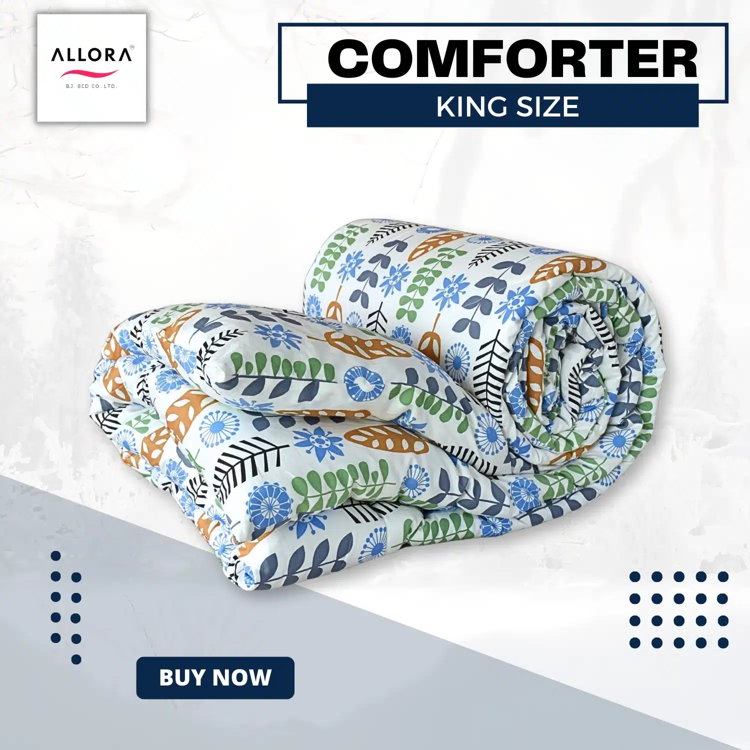 Leaf & Light Printed Comforter – Mint