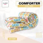 Leaf & Light Printed Comforter - Yellow