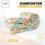 Leaf & Light Printed Comforter - Yellow