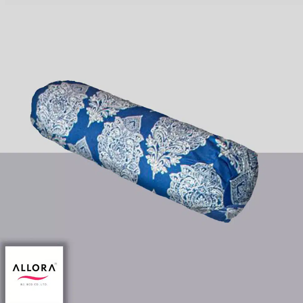Regal Block Motif Side Pillow Cover – Blue