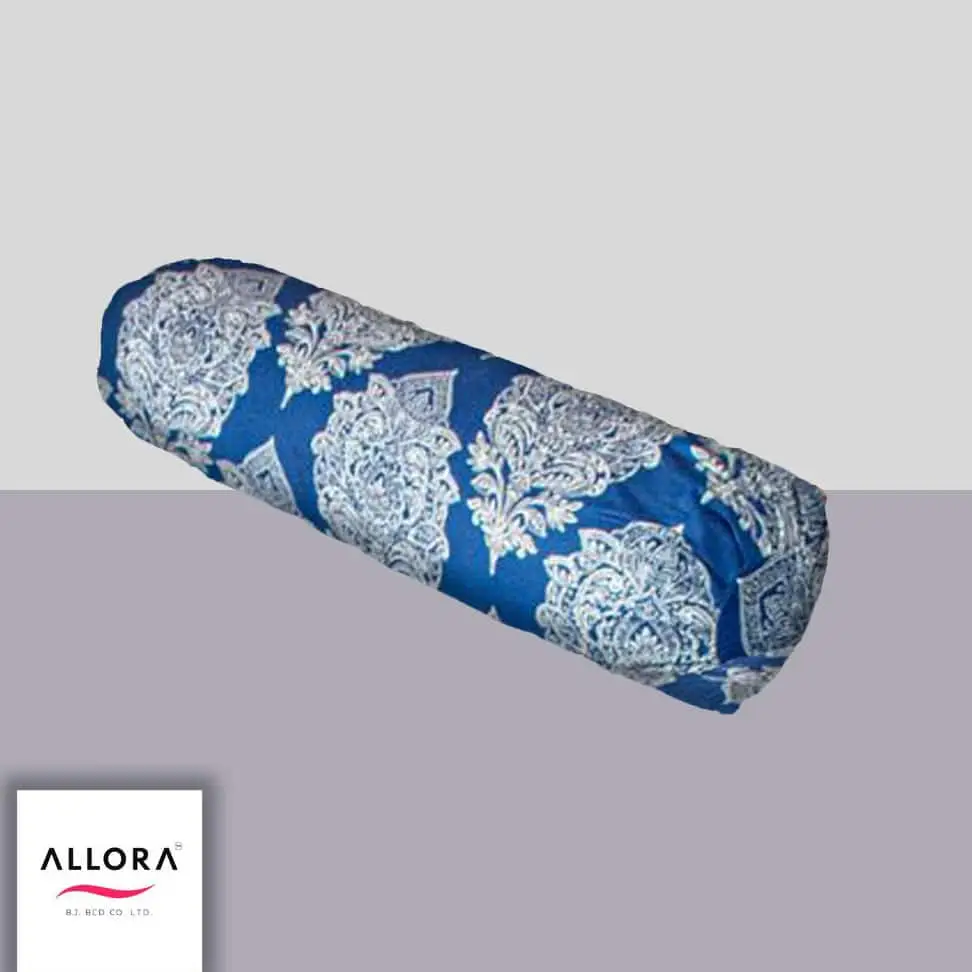 Regal Block Motif Side Pillow Cover – Blue
