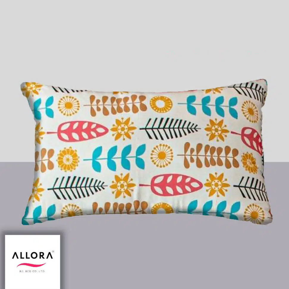Leaf & Light Head Pillow Cover – Yellow