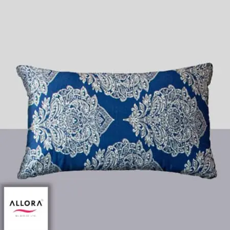 Regal Block Motif Head Pillow Cover - Blue